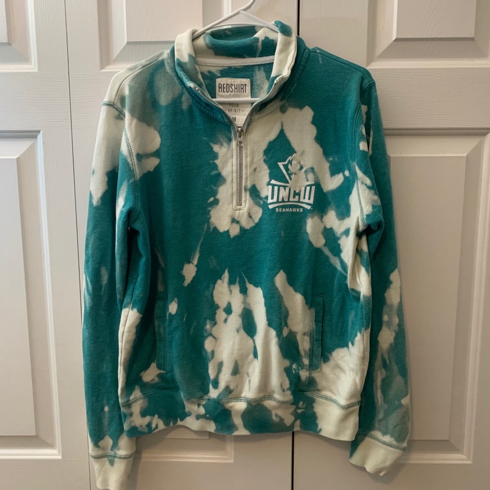 Bleach-dyed UNCW pullover